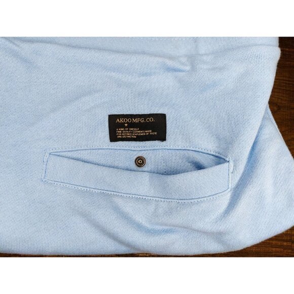 AKOO Slick Sweatpants Men's 3XL Mascot Cerulean Light Blue Drawstring NWT - Picture 4 of 11